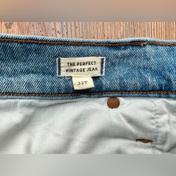 Madewell Perfect Vintage Jeans, Size 32T, Blue Denim, 99% Cotton - Picture 5 of 11